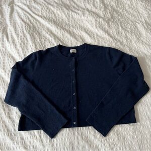 Aritzia Sicily Cropped Crewneck Cardigan Sweater